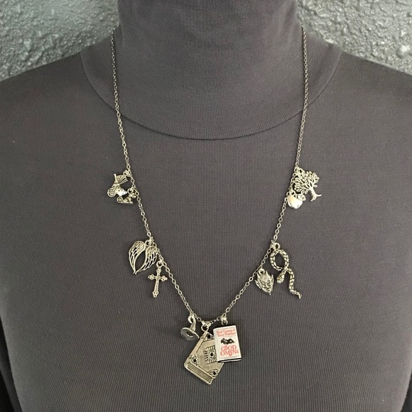 Good Omens Neil Gaiman Terry Pratchett Handmade Literature Necklace, Book Cover - Picture 9 of 16